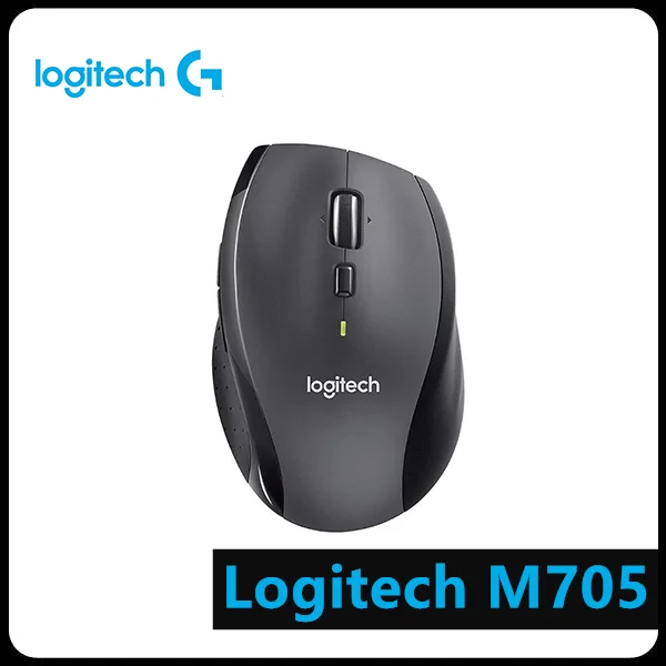 Беспроводная мышь Logitech M705 3 года работы от батареи usb приемник серая компьютерная