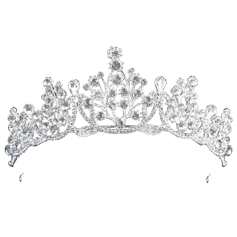 

Bride's alloy crystal headdress crown wedding yarn birthday hair bands hairband accessories headbands for girls diadema mujer