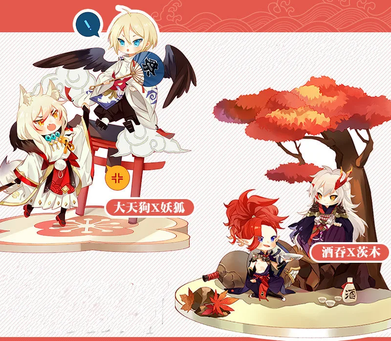 Аниме Onmyoji Youko Fox Dai Tengu Ibaraki Doji Shuten douji сцена стенд фигурка игрушка Хэллоуин косплей стол стенд фигурка