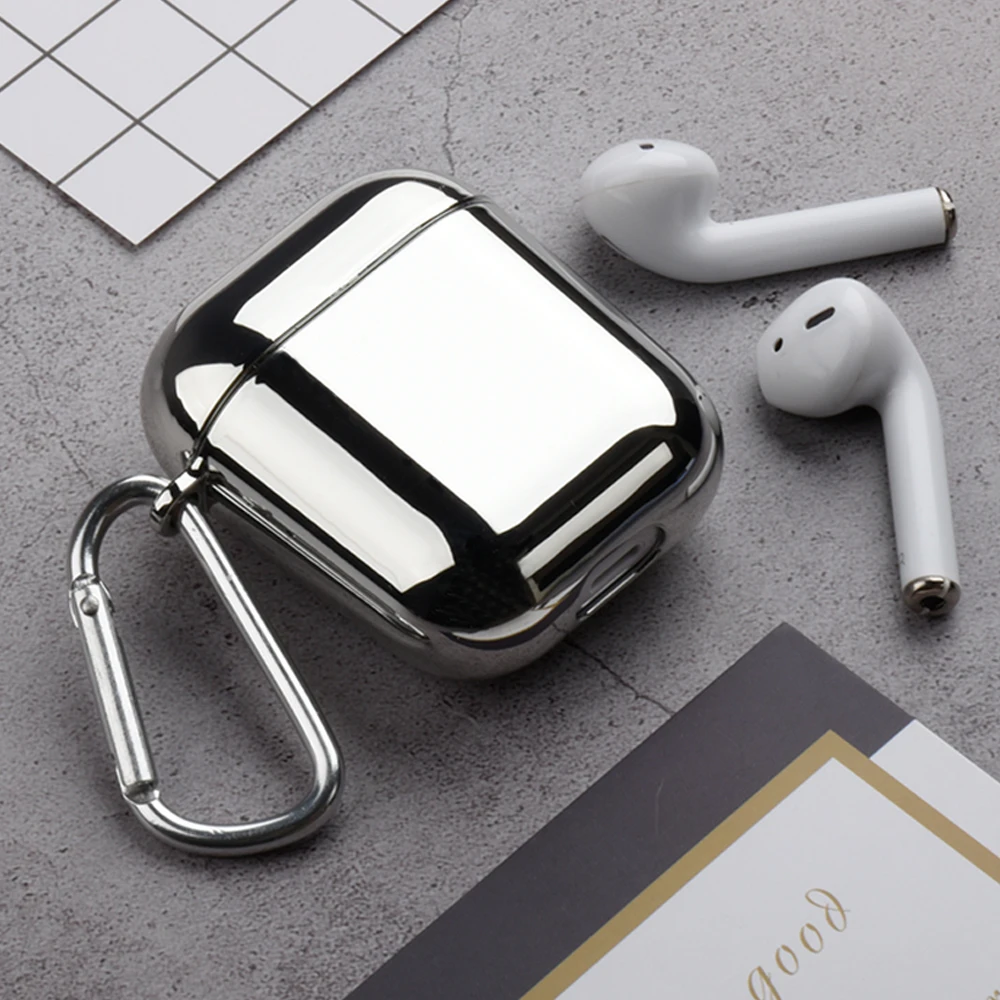 Plating PC Earphone Case For Apple Airpods 2 Charging Box AirPods Wireless Protective Cover Cases | Электроника