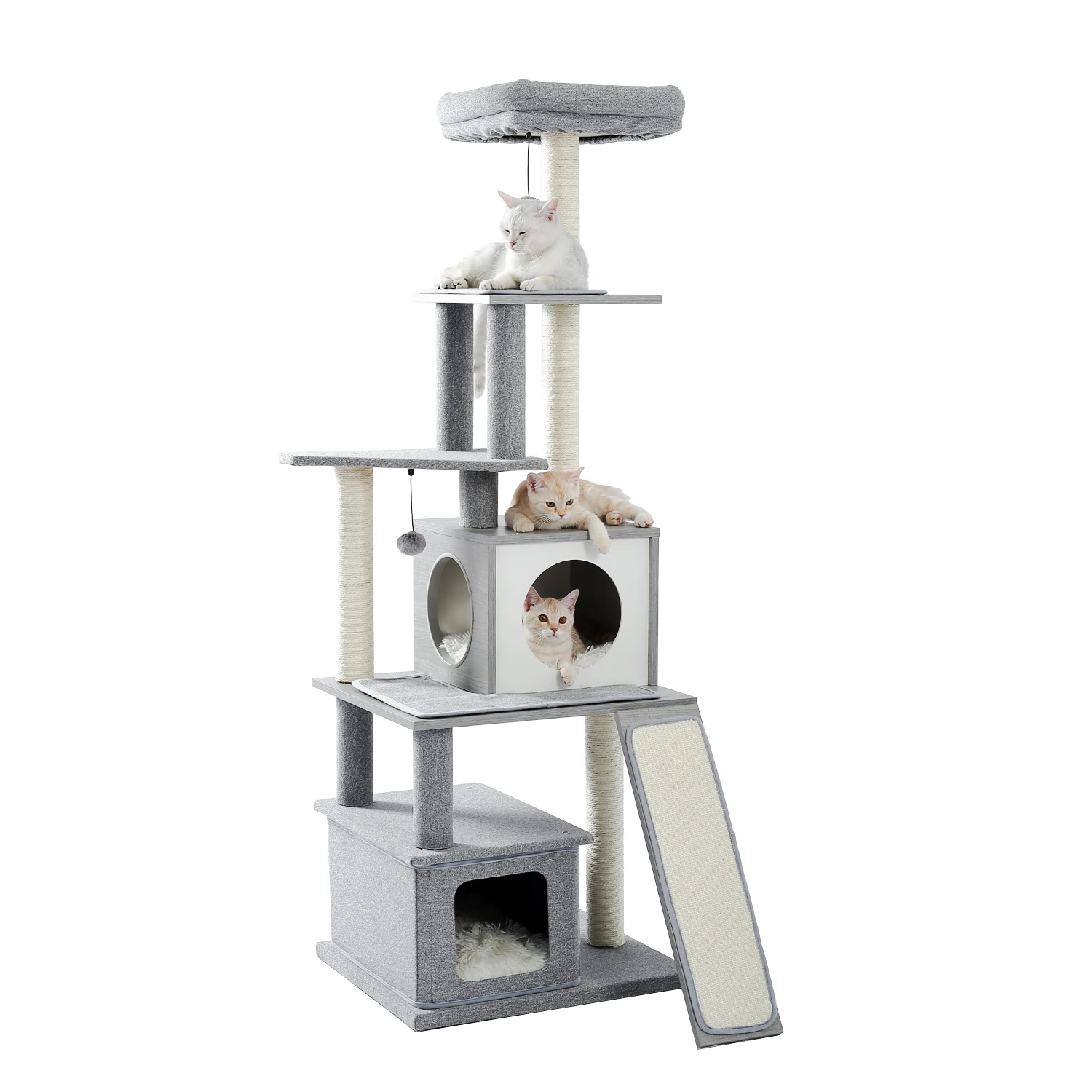 

Cat's Tree Tower Cat Climbing Tree Scratching Post Board Hanging Toy Home Pet Activity Center Cat Jumping Cat Furniture