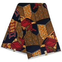 polyester 2020 fashion design african wax print fabric pagne african 6yardslot wax africain fabric