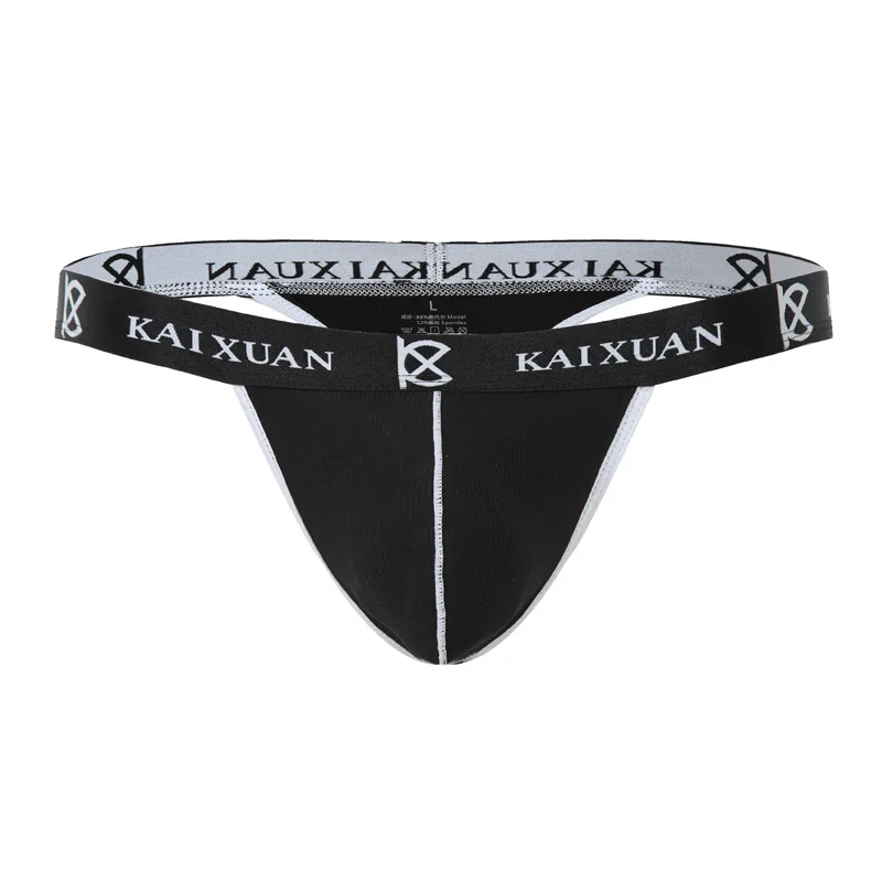 Мужские трусы бикини с низкой талией синие дышащие Трусы-стринги из модала
