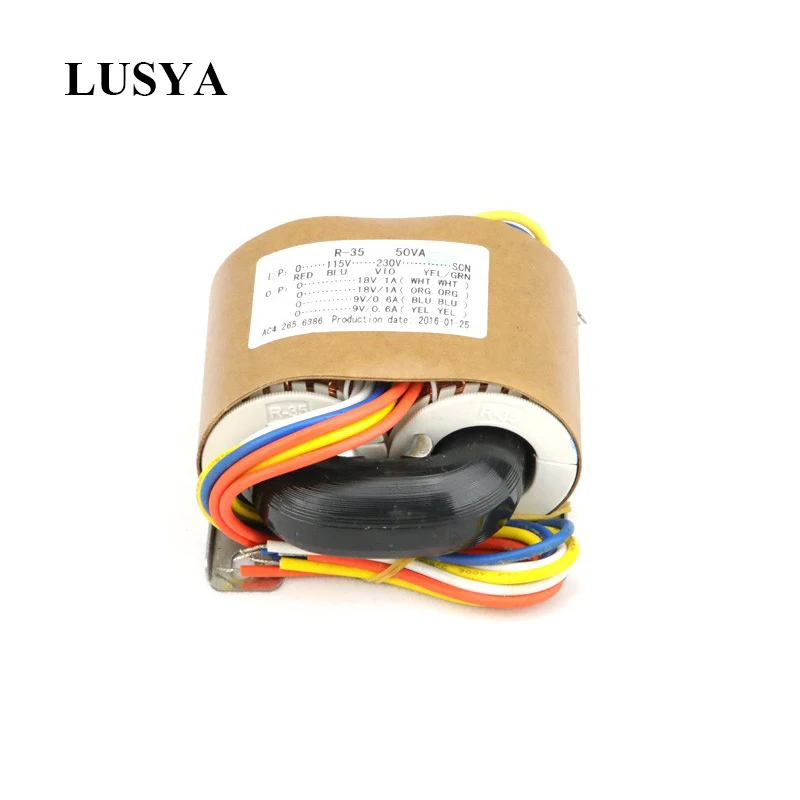 Трансформатор Lusya 115-230 В типа R из чистой меди 30 Вт трансформатор 9-24 выход для