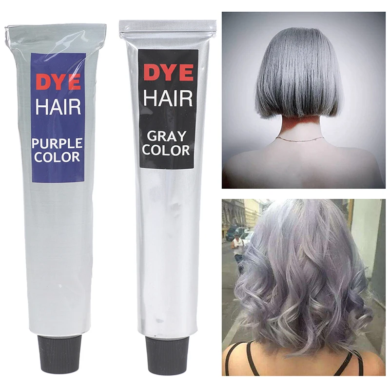 Gray Purple Punk Style Light Grey Silver Grandma Gray Hair Dye Color Unisex