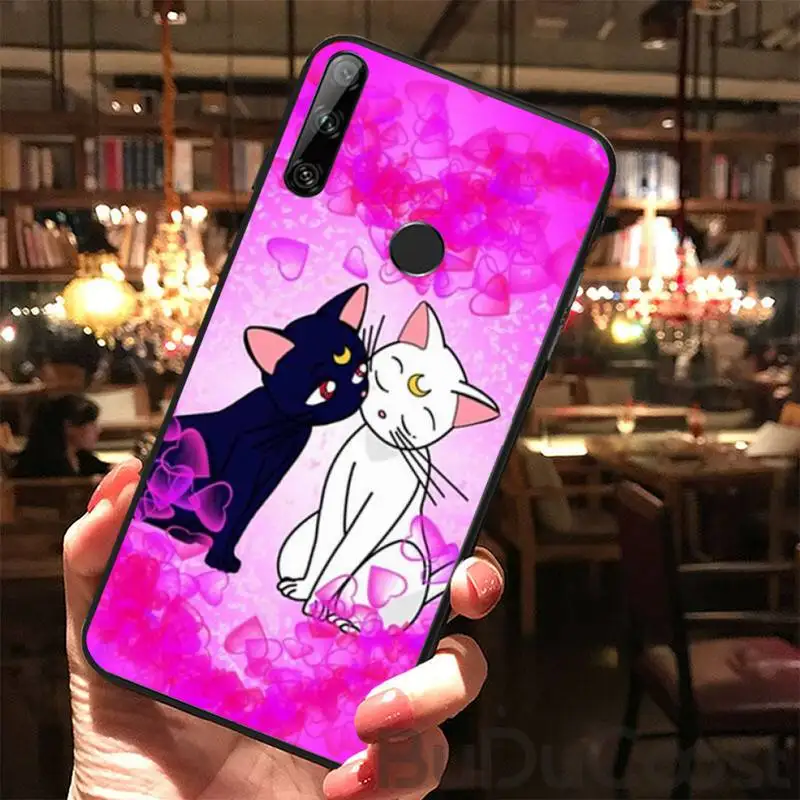 

Reall Sailor moon cat Phone Case For Huawei Y5 Y6 Y7 Y9 Prime Pro II 2019 2018 Honor 8 8X 9 lite View9