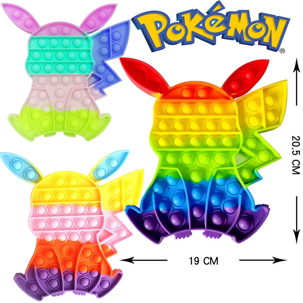 

20Cm Pop it Pokemon Hot!!!Push Bubble Colorful Fidget Toys Pikachu Reliver Stress Relieve Autism Simple Dimple Fidget Toys Gift