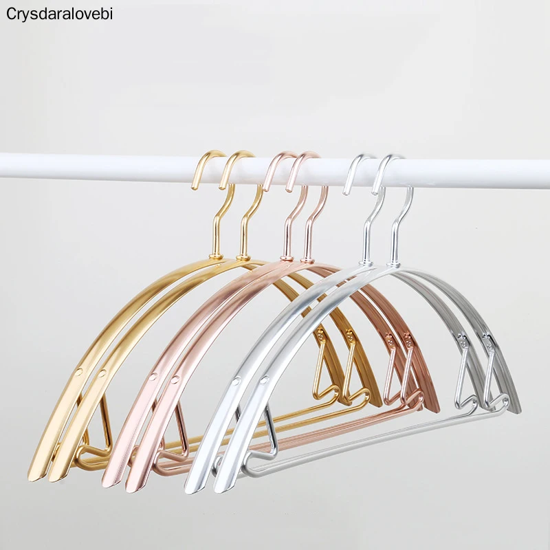 

5pcs/set Clothes Hanger Anti Slip Seamless Aluminum Alloy Clothing Drying Rack Wardrobe Storage Hanging Rack Coat Pants Hangers
