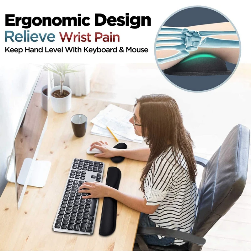 Гелевый пенопластовый набор для клавиатуры подставка запястья мыши на запястье