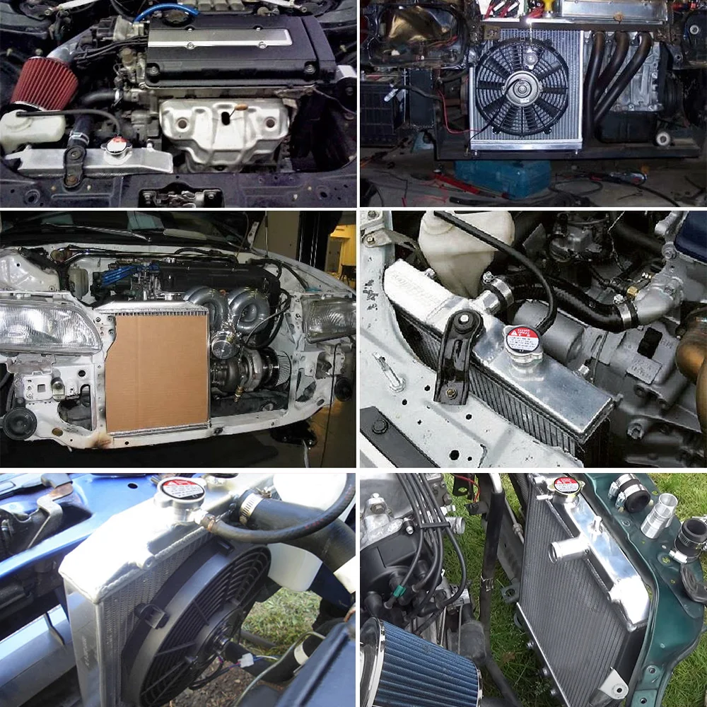 PQY 52 мм полностью алюминиевый радиатор 3 ряда для HONDA CIVIC B18C/B16A 32 IN/OUT SX104|Радиаторы и