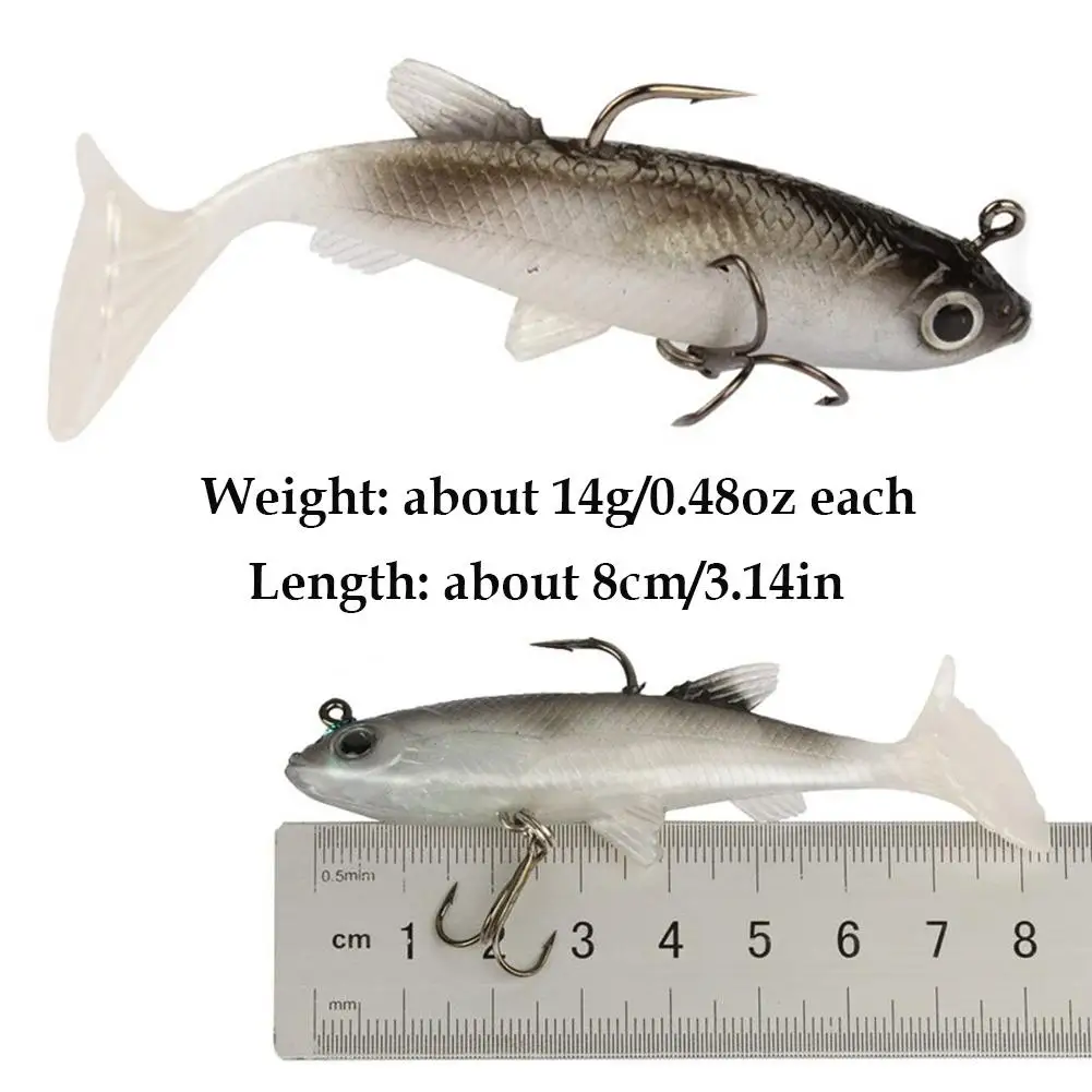 

5PCS 8cm 14g Fishing Lure Quality Lure 3D Eyes Plastic Hard Bait Pesca Artificial Jig Fishing Bait