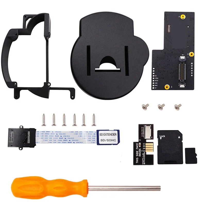 

3D Print Mount Kit with SD Card Extended Cable Extension Adapter/Screwdriver Accessory Set Compatible with NGC GC Loader