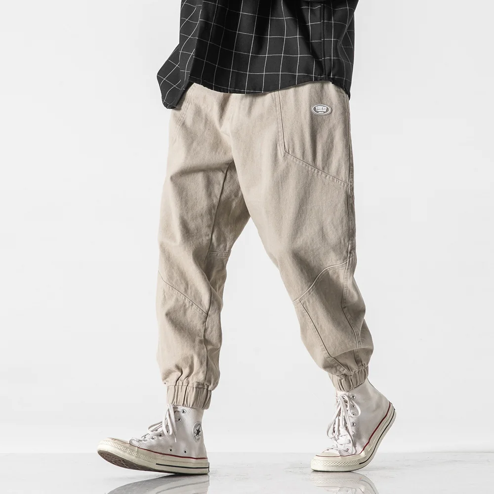 Брюки-карго мужские тонкие повседневные Джоггеры в японском стиле уличная