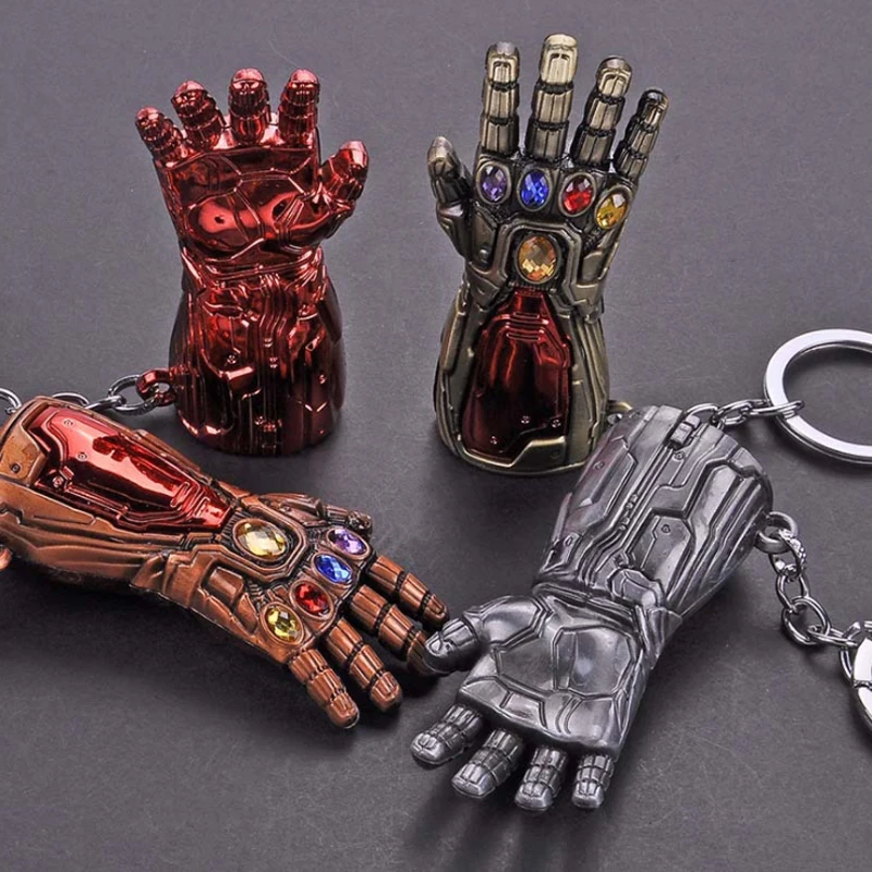 Captain Marvel Keychain Ring Avengers Thor Hammer Key Chain Thanos Infinity Gauntlet Keychains Cap Keyring Women Metal | Украшения и