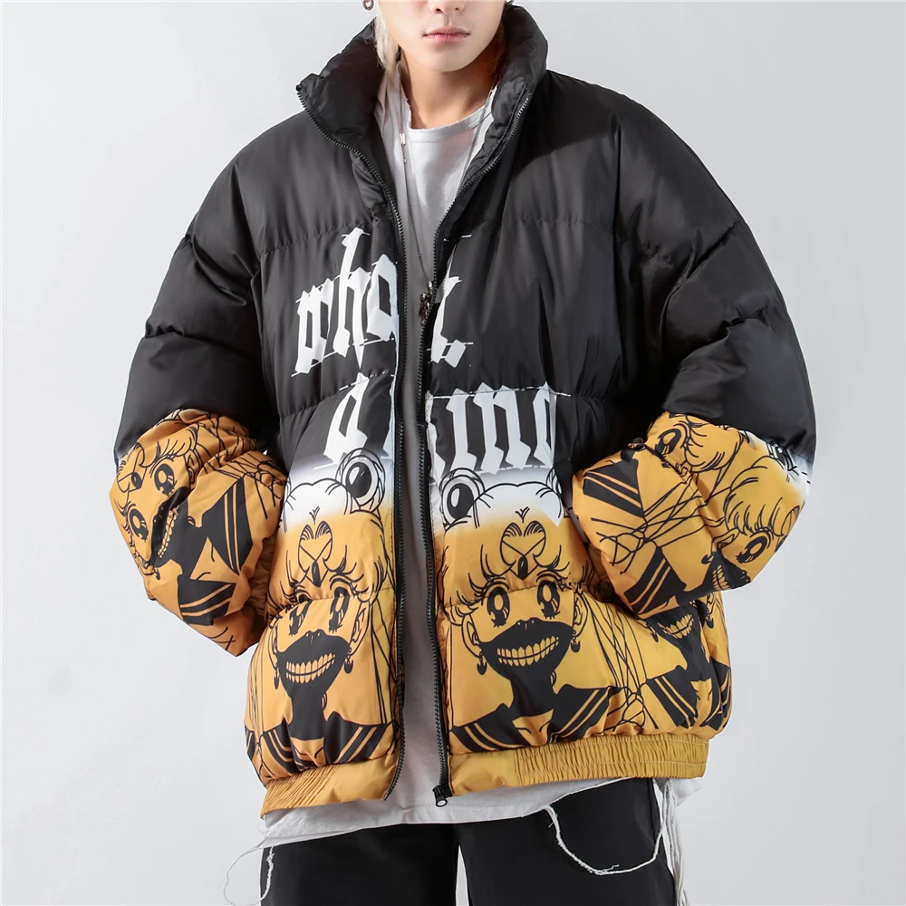 Парка мужская зимняя с карманами утепленная куртка в стиле хип хоп модная