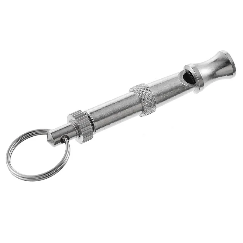 2018 Pet Dog Metal Whistle Two-tone Ultrasonic Flute Stop Barking Sound Repeller Cat Training Keychain Supplies | Дом и сад