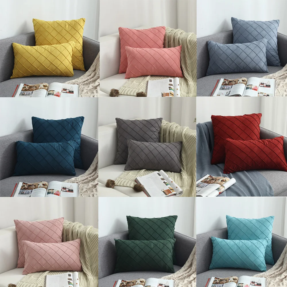 1 шт. замшевая подушка в клетку для стула чехол из 100% полиэстера простой стильный