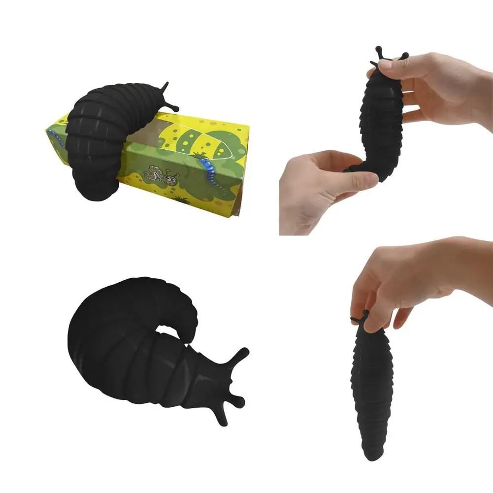 

Fidgets Slug Articulating Stim Toy 3D Printed Articulated Sticky Stretch Slug Fidgets Toy Sensory Toys For Autistic Christma