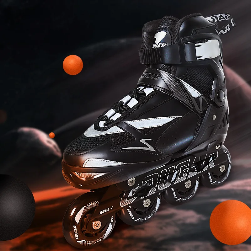 

Black Roller Skating Inline Skate Shoes Trainers Wheels Speed Inline Skate Shoes Quad Skates Heelys Wrotki Children Gifts BI50SS