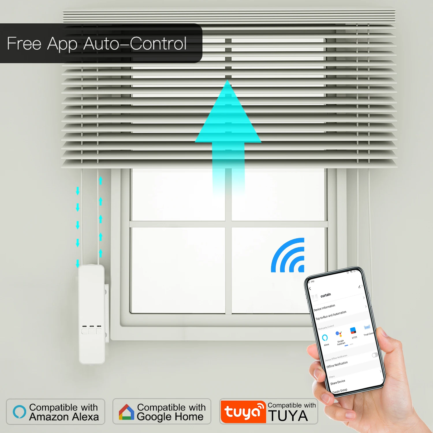 Wi Fi Tuya моторизованный цепные роликовые шторы оттенок затвора приводной
