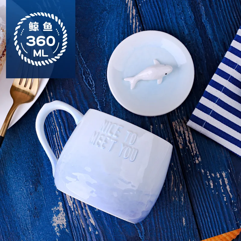 

Ceramic Mug with Spoon Creative Packaging Box Universal Reusable Cup Couple Gift Taza Desayuno Grande Fashion Mup BD50MS