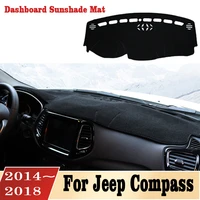 car modeling dashboard light proof cover for jeep compass 2014 2015 2016 2017 2018 anti uv non slip mat the interior accessories