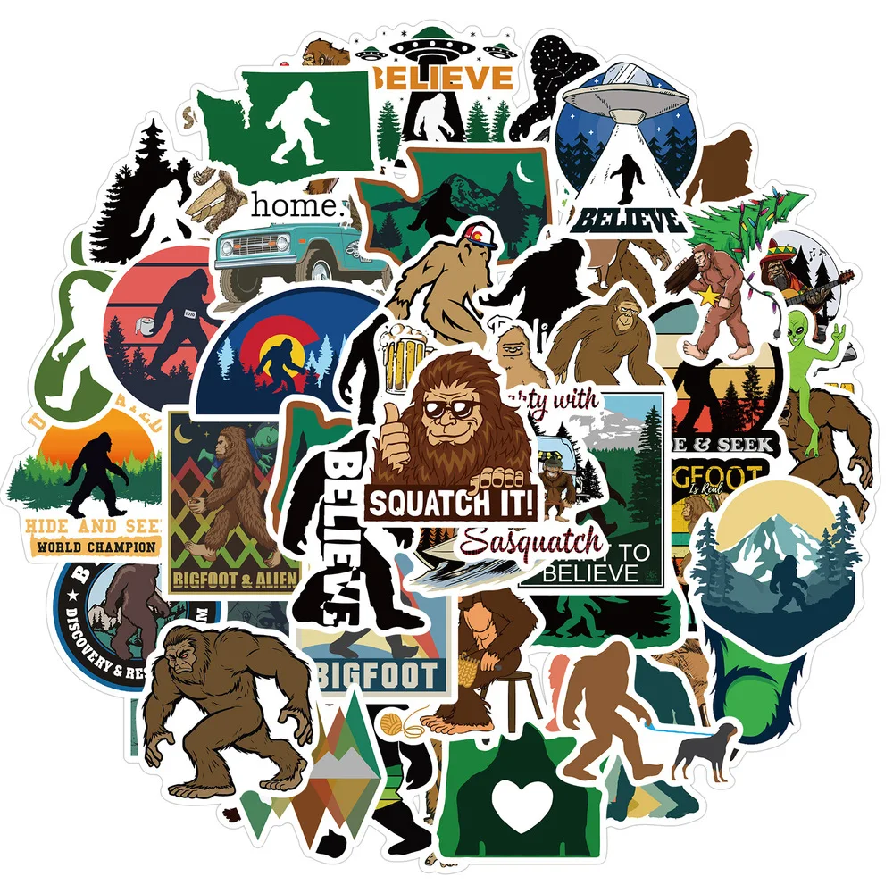 

10/50Pcs/Pack Sasquatch Graffiti Stickers Divination Stickers For Luggage Laptop Refrigerator Motorcycle Skateboard Pegatinas