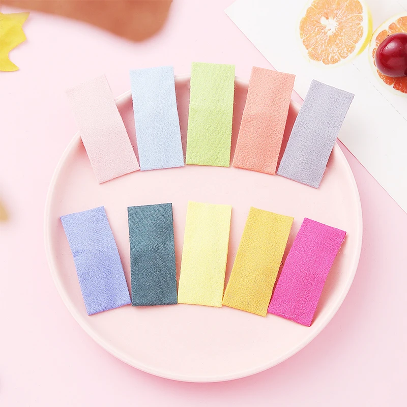 Horquillas de tela para el pelo para ni&ntilde;a, horquillas cuadradas, bonitas, accesorios para el cabello para beb&eacute;, regalo para ni&ntilde;os, BB, Color caramelo, 5 unids/lote-3