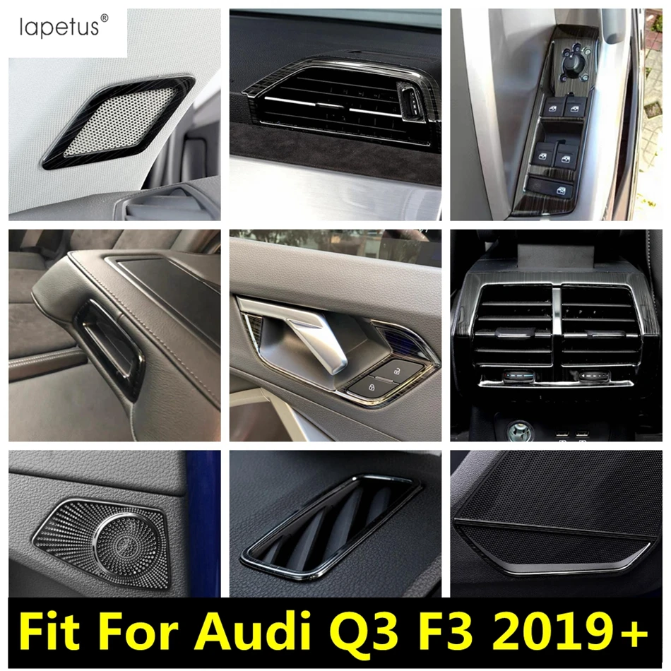 

Air AC Vent Armrest Window Lift Handle Bowl Speaker Cover Trim Stainless Steel Accessories Interior For Audi Q3 F3 2019 - 2022