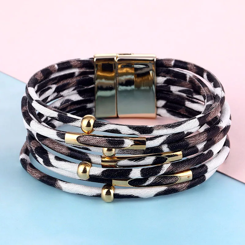 Модные леопардовые кожаные браслеты для женщин 2020 новые модные и элегантные