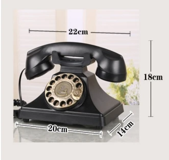 

1929 Fixed Landline Black Old Antique Telephone American Vintage Household Office Metal Rotating antique telephone