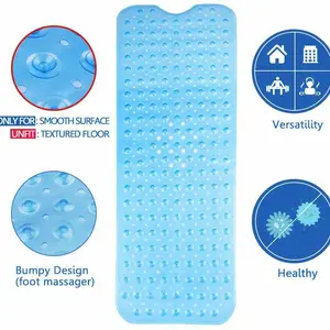 anti slip bath mat rectangle pvc anti skid bathroom mats soft massage suction cup anti bacterial shower bath mat foot floor mats free global shipping