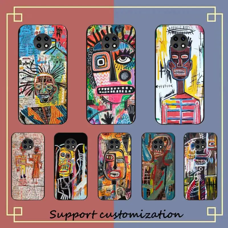 

Jean Michel Basquiat Art Graffiti Phone Case For Xiaomi Redmi Note 8A 7 5 8pro 8T 9Pro TPU Coque for note 6pro