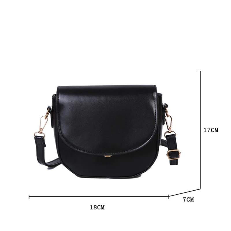 

Small Saddle Crossbody Bag For Women Soft PU Leather Vintage Messenger Bag Female Luxury Shoulder Strap Handbag And Purse Bolsa