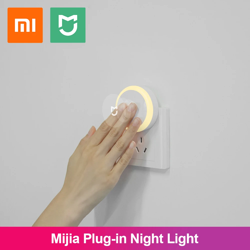 

Xiaomi Mijia Smart Plug-in LED Night Light Sensor Touch Mode Night Light Sensitive Light Sensor Corridor Bedroom Touch Control