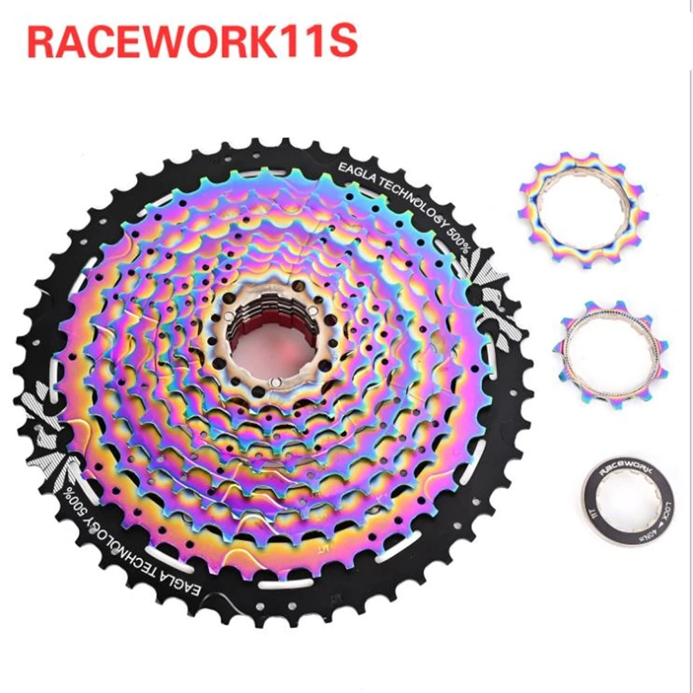 

Велосипедный маховик RACEWORK, 11/12 Скоростей, 11-50T, Звездочка для горного велосипеда, Радужный, «сделай сам», замена свободного колеса