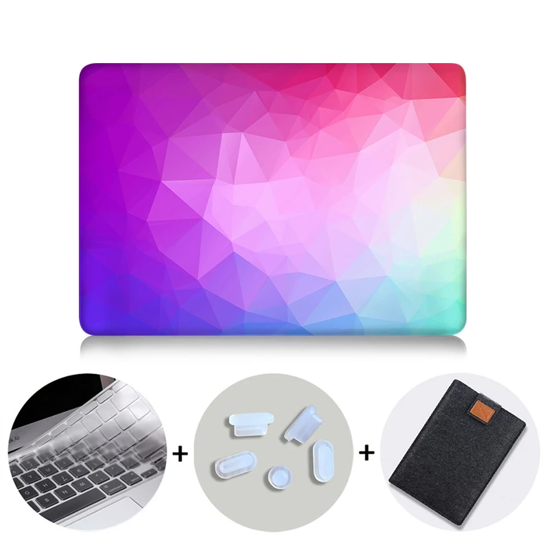 MTT 3D чехол с геометрическим рисунком для Macbook Pro retina 13 15 с сенсорной панелью для ноутбука для Mac book 12 дюймов Air 11 13 дюймов Чехол - Цвет: MB07