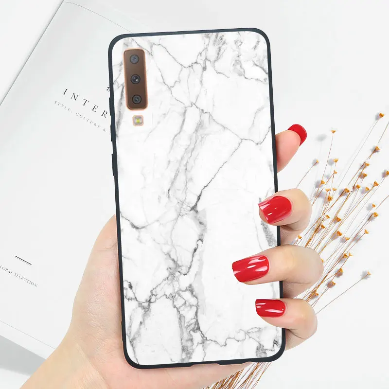 Мягкий ТПУ чехол для samsung A7 чехол силиконовый глянцевый яркий чехол для samsung Galaxy A5 A6 A8 Plus чехол - Цвет: OO24