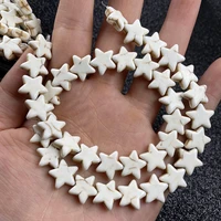 new five pointed star shape white turquoises stone beads for jewelry making diy bracelet necklace accessories gifts