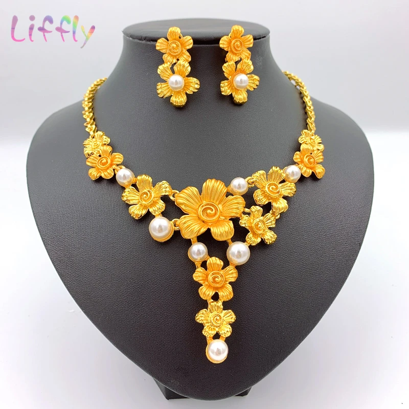 2020 африканские Ювелирные наборы нигерийское свадебное ожерелье и серьги золотых