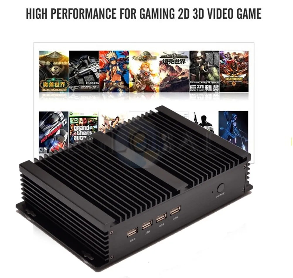 Core i7 5500U i5 4200U i3 5005U barebone Мини ПК i5 все совместимые minipc windows промышленный безвентиляторный дизайн ПК Мини Размер