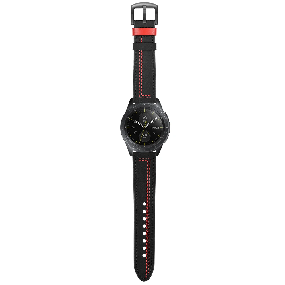 Ремешок UEBN кожаный для Samsung Galaxy Watch 42 мм 47 и Active 2 люксовый браслет наручных часов