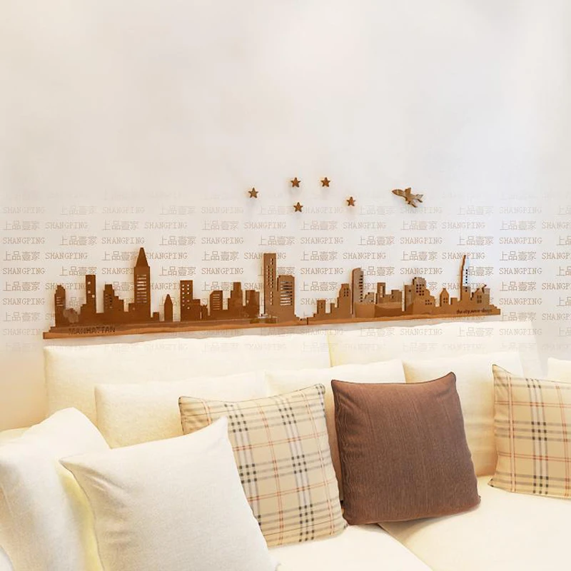 Новое поступление городские светильники акриловые настенные наклейки для