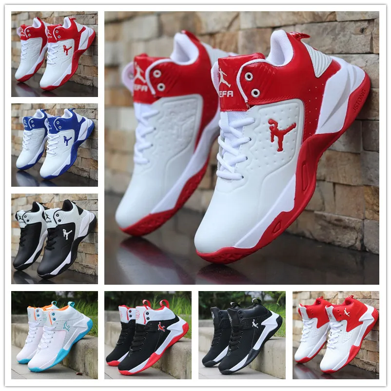 

Men Basketball Shoes Sports Air Cushion Basketball Sneakers Anti-skid High-top Couple Shoes Breathable Casual Basketball Boots