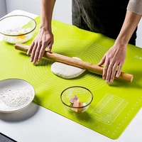 nonstick silicone mat for dough rolling non slip reusable pastry sheet with measurement pastry fondant mat cake tools