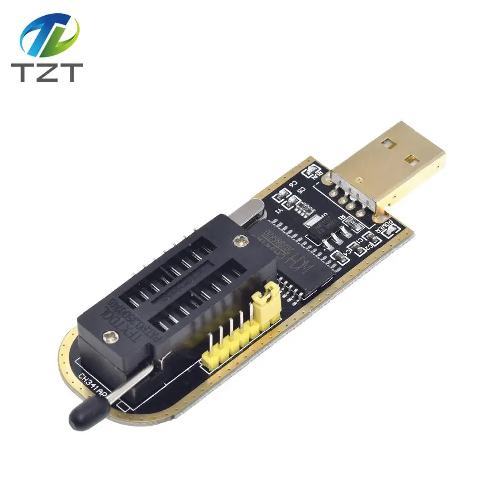 Программатор для FLASH и EEPROM на CH341A серия 24/25 BIOS/USB с пружинным зажимом SOIC8/SOP8 93CXX / 25CXX