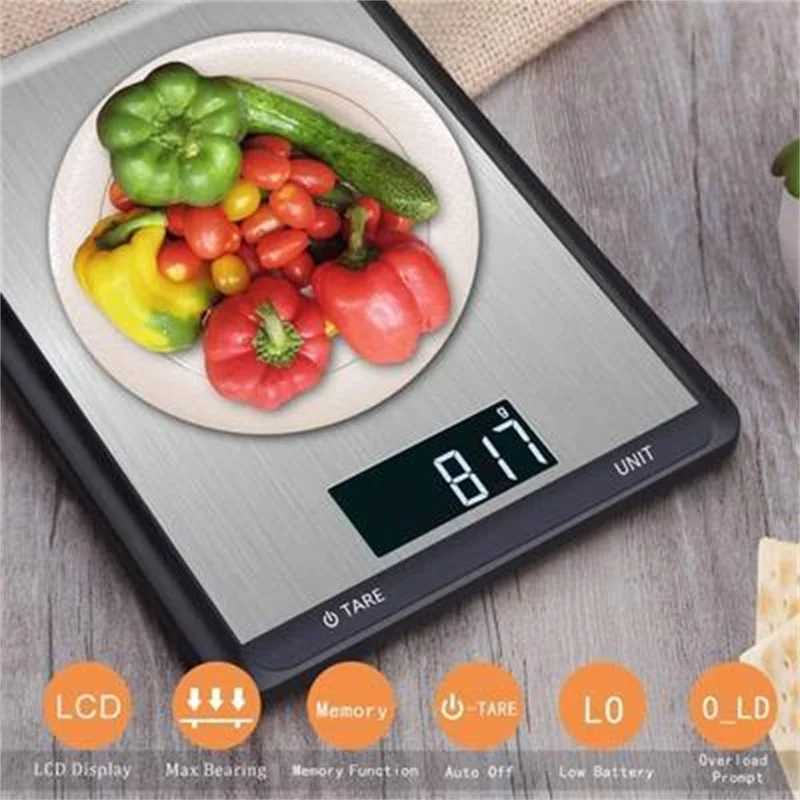 5kg 1g Digital Scale Electronic Jewelry Bascula Cake Food Weight Timemore Baking Gadgets Tools Accessories Kitchens Utensils