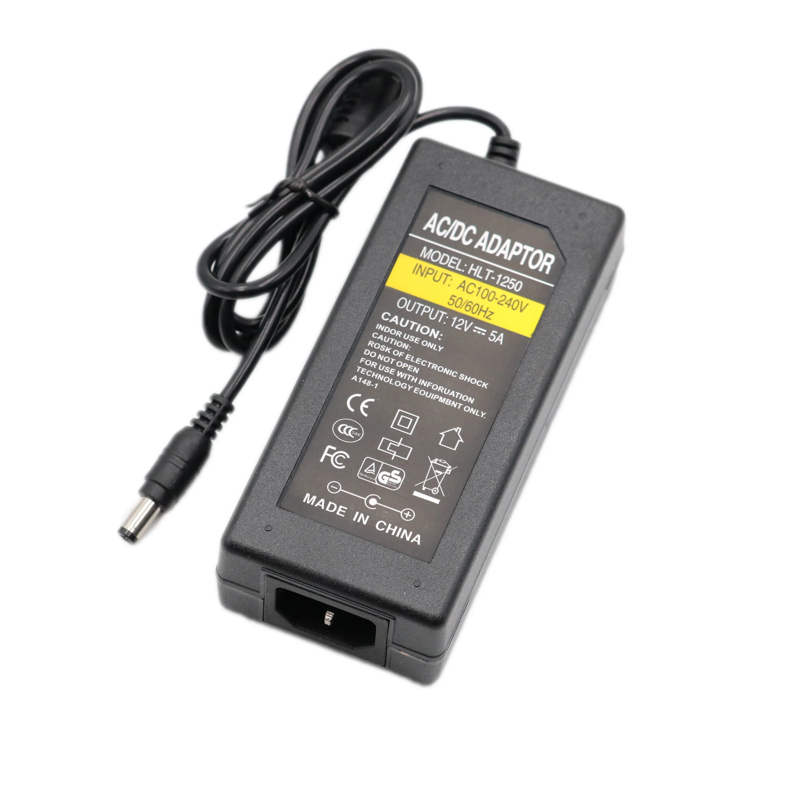 Адаптер питания 12V5A для светодиодных лент с 100-240 в перем. Тока на 12 пост. 1 шт. |