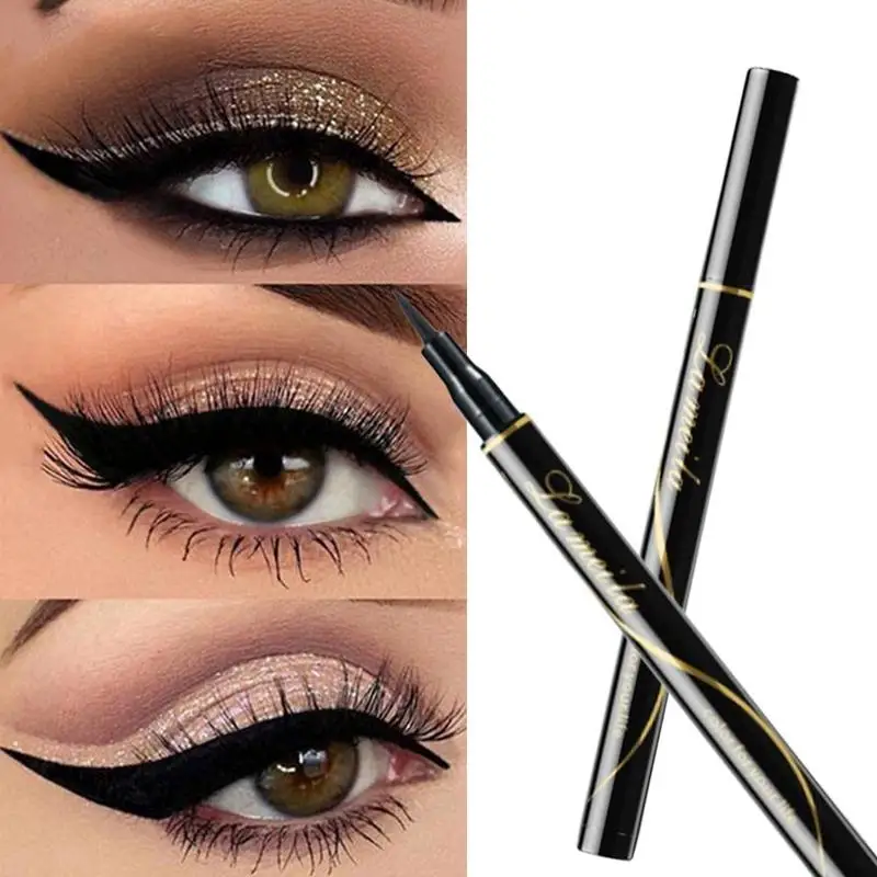 Waterproof Black Liquid Eyeliner Pencil Big Eyes Makeup Long-lasting Eye Liner Pen Make Up Smooth Fast Dry Cat Cosmetic Tool |