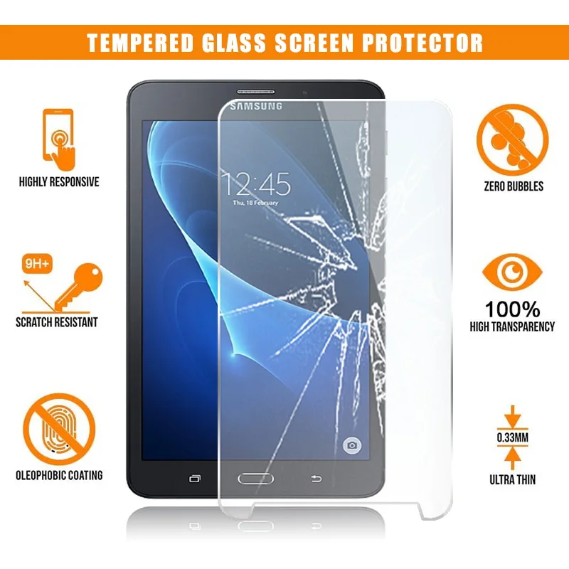 

For Samsung Galaxy Tab A 7.0 (2016) T280 Tablet Tempered Glass Screen Protector 9H Premium Scratch Resistant Film Cover